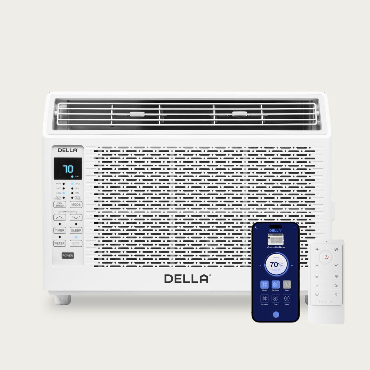 DELLA Fenestra Series 6000 BTU Smart Window AC with Remote/App Control, Cools Up to 250 Sq. Ft