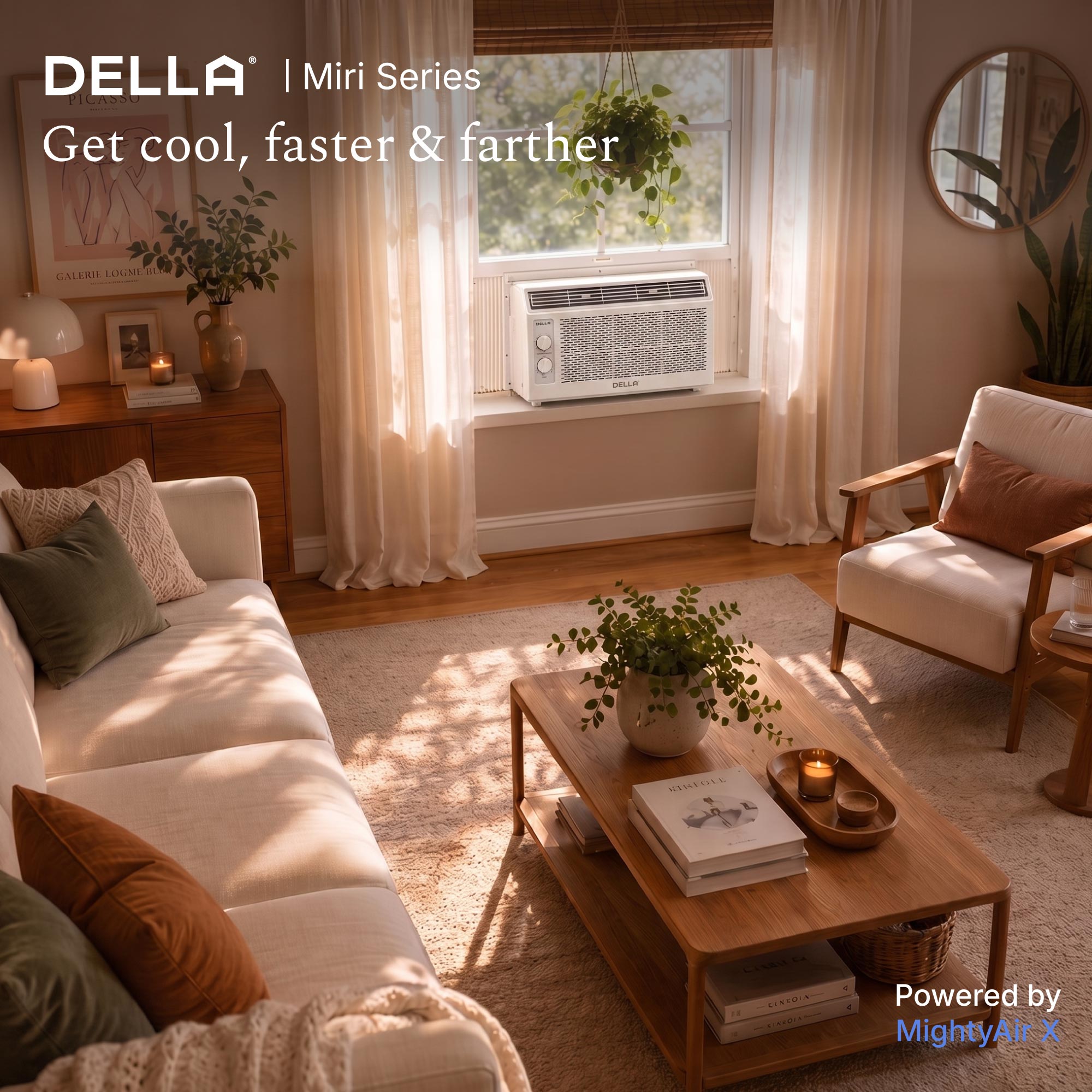 DELLA Fenestra Series 5000 BTU Window Air Conditioner, Cools Up to 150 Sq. Ft.